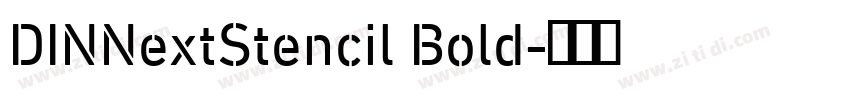 DINNextStencil Bold字体转换